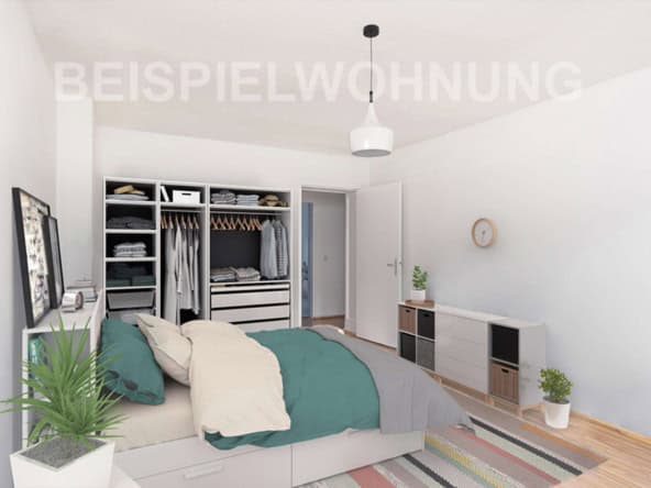 Schlafzimmer-Möblierungsvisualisierung