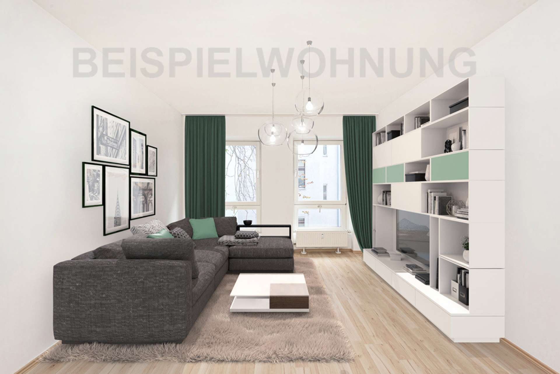Wohnzimmer-Möblierungsvisualisierung
