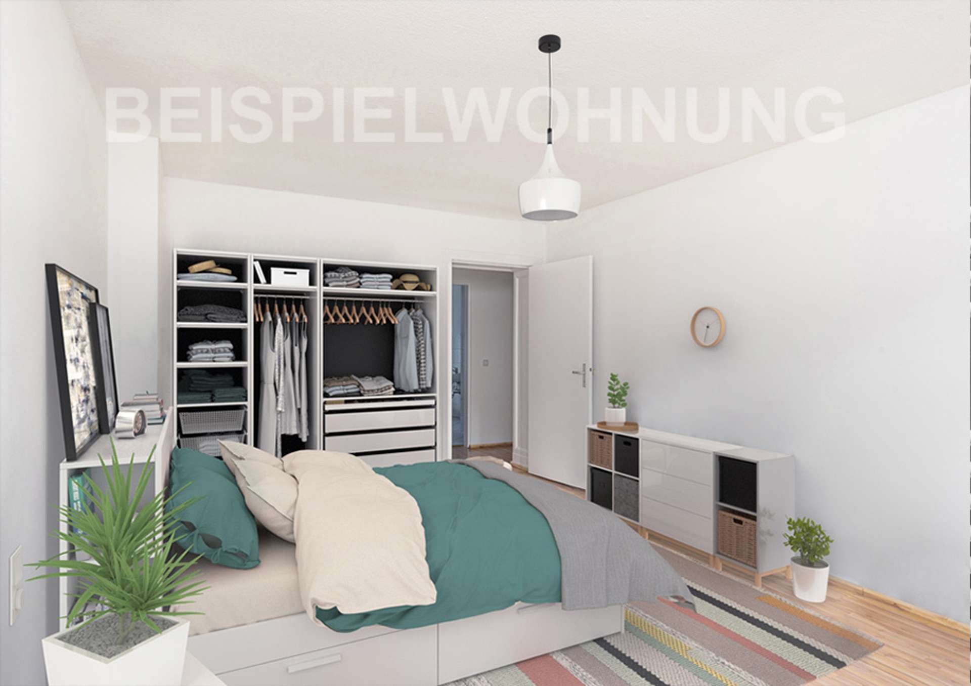 Schlafzimmer-Möblierungsvisualisierung