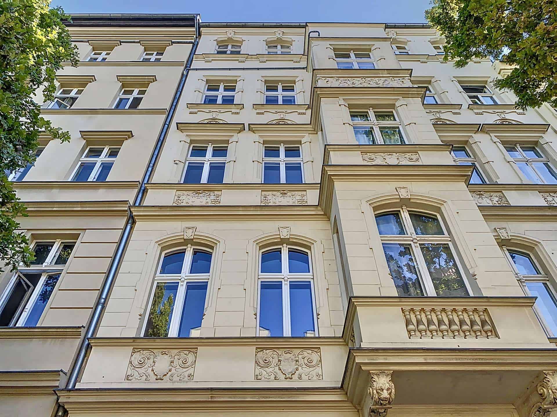 Stuckfassade mit Denkmalschutz