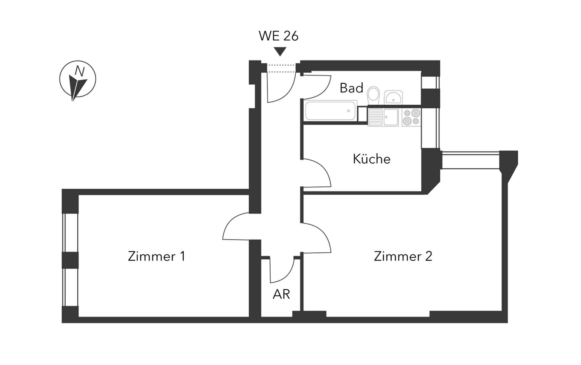 Grundriss Bergstraße 19 WE 26
