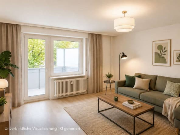 Visualisierung Wohnzimmer WE 01