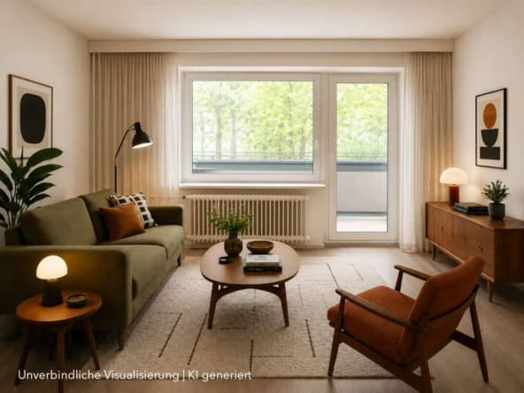 Visualisierung Wohnzimmer WE 11