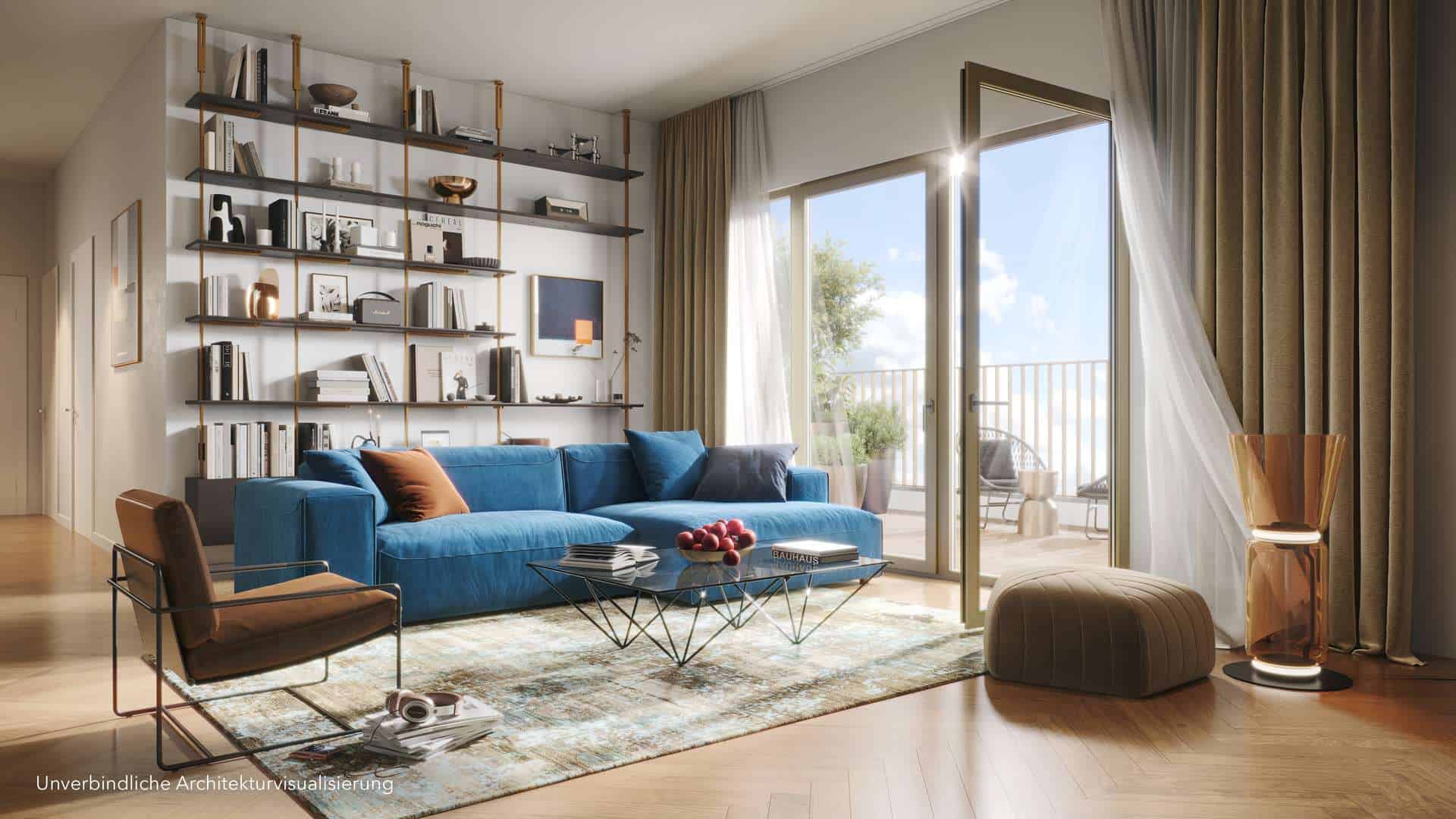 Visualisierung-Penthouse-Wohnzimmer