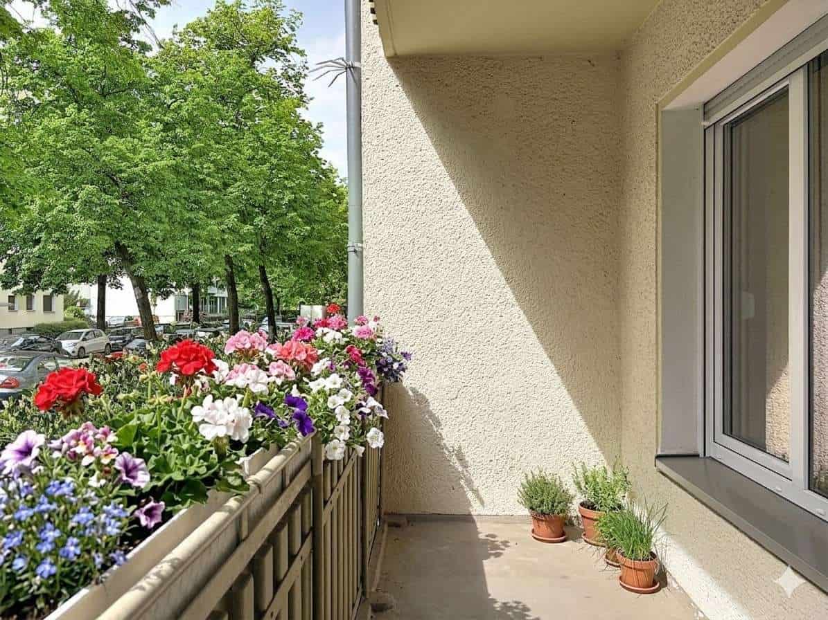 Großer sonniger Balkon 