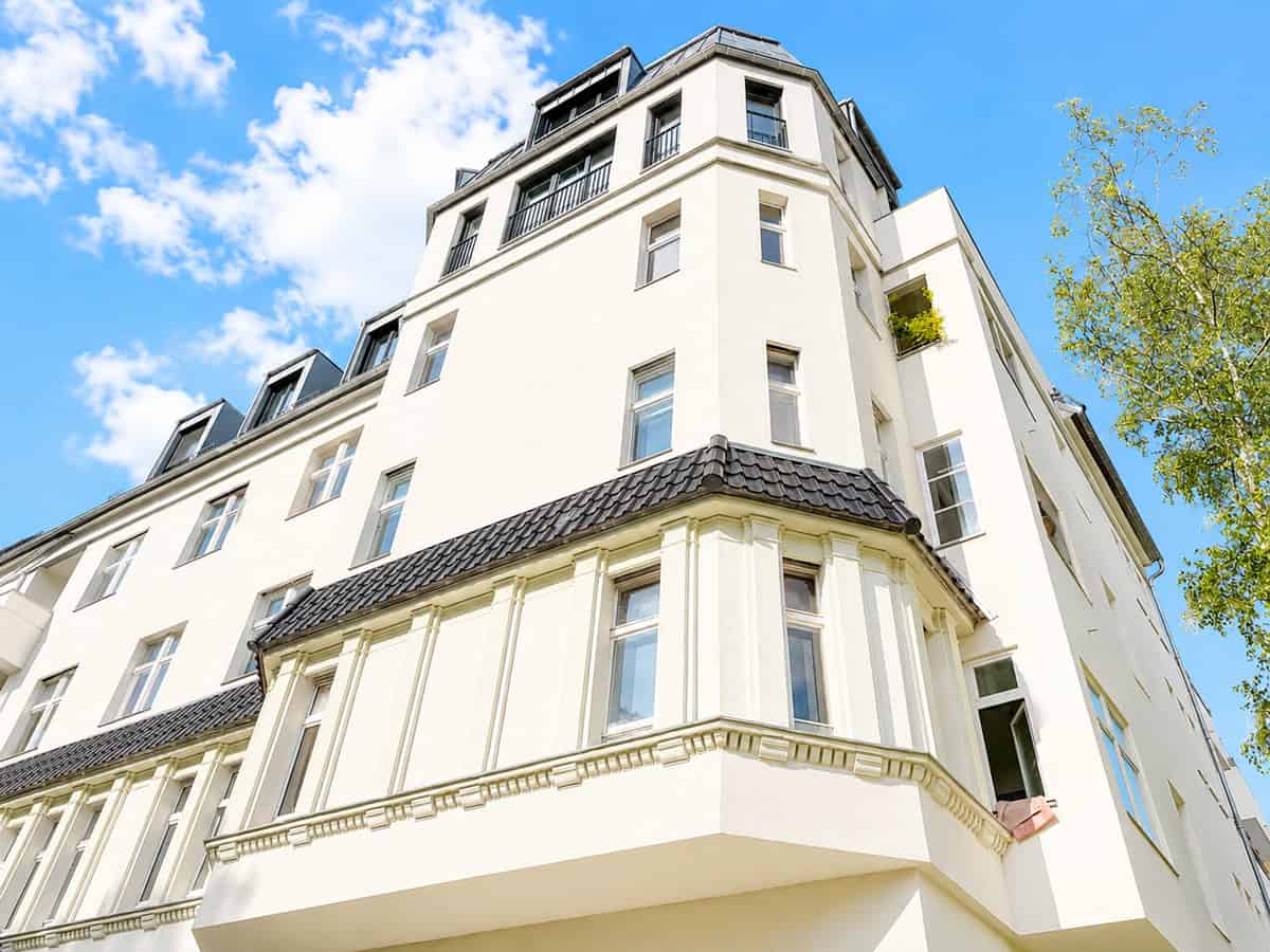 Eckansicht-Gebäude