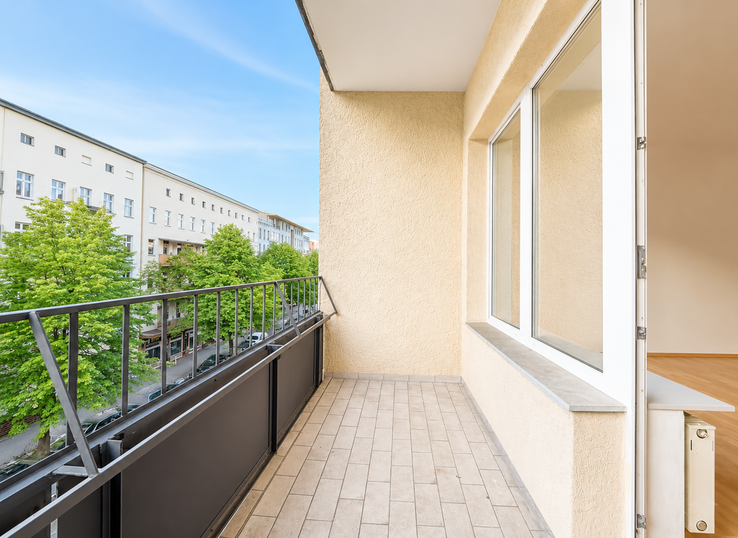 Balkon in Westausrichtung